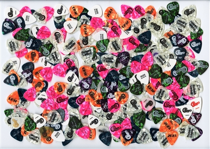 Chicago 2023-2025 Humongous Lot of 330 Band Guitar Picks With COA