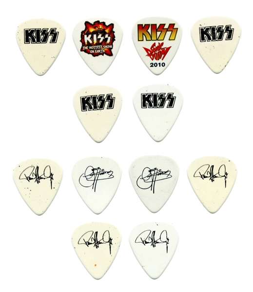 KISS 2010s Lot of 6 Guitar Picks With COA