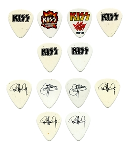 KISS 2010s Lot of 6 Guitar Picks With COA