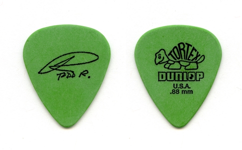 Todd Rundgren 1990s-2000s Single Green Guitar Pick With COA