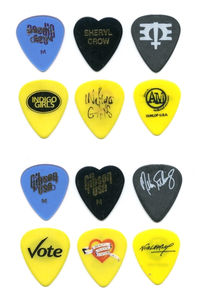 Lot of 6 Ladies Who Rock Guitar Picks With COA