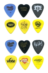 Lot of 6 Ladies Who Rock Guitar Picks With COA