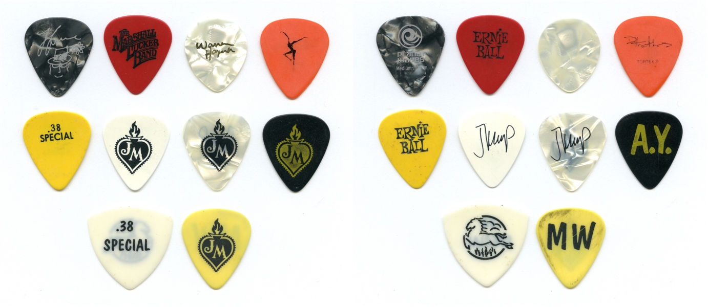 Lot of 10 Americana, Jam Band, Southern Rock Guitar Picks With COA