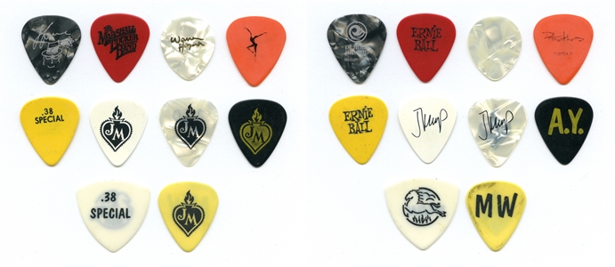 Lot of 10 Americana, Jam Band, Southern Rock Guitar Picks With COA