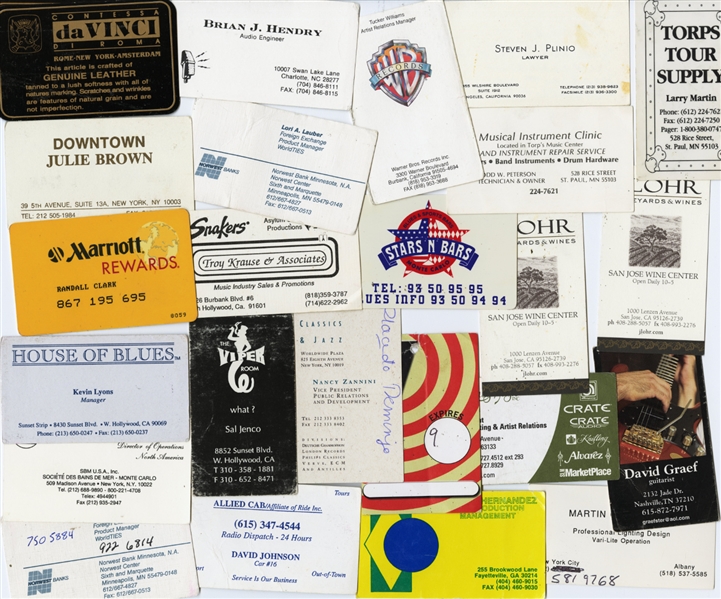 Zeke Clark 1980s-1990s Lot of 25 Business Cards & Ephemera With COA