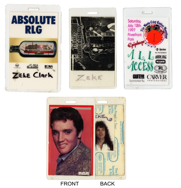 Zeke Clark 1980s-1990s Lot of 4 Miscellaneous Badges With COA