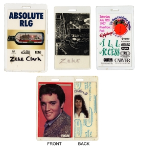 Zeke Clark 1980s-1990s Lot of 4 Miscellaneous Badges With COA