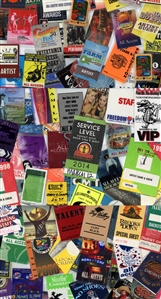 Massive Lot of Miscellaneous Country Music Passes & Laminates With COA