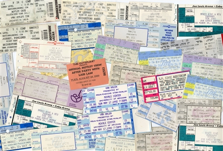 Hard Rock & Heavy Metal Miscellaneous TIckets Lot With COA