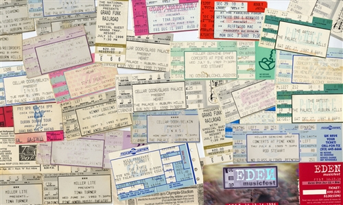 Rock & Pop Miscellaneous Tickets Lot With COA
