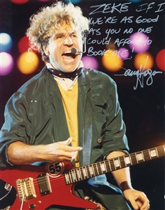 Sammy Hagar 1986 Autographed & Personalized Sammy With Headset Microphone 8 x 10 Photo With COA