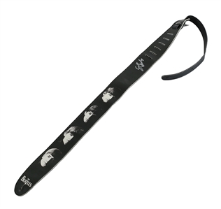 The Beatles 2008 Zeke Clark Owned Guitar Strap Autographed by Beatles Recording Engineer Geoff Emerick With COA