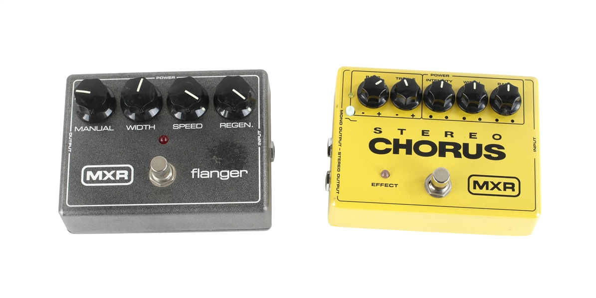 Zeke Clark MXR Flanger + MXR Stereo Chorus Effects Lot With COA