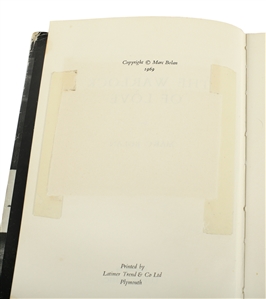 T. Rex 1969 Marc Bolan The Warlock of Love Autographed Poetry Book With COA