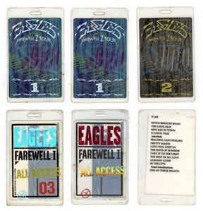 Eagles 2003 Farewell I Tour Pass & Setlist Lot