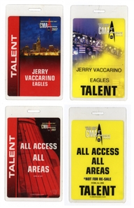 Eagles 2007-2008 Lot of 2 CMA Credentials Issued To The Tour Manager
