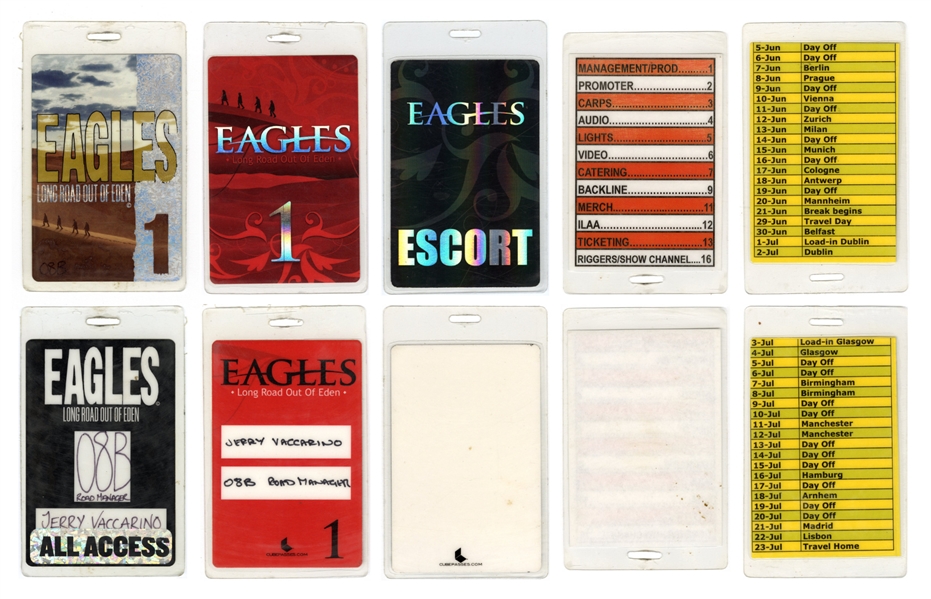Eagles 2009 Long Road Out Of Eden European Road Manager Lot