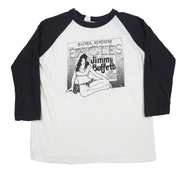 Eagles 1979 Jimmy Buffett Hawaii Aloha Stadium Concert Raglan