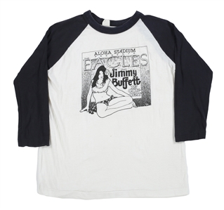 Eagles 1979 Jimmy Buffett Hawaii Aloha Stadium Concert Raglan