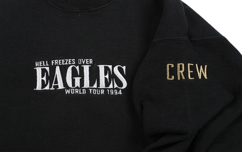 Eagles 1994 Hell Freezes Over World Tour Black Crew Sweatshirt