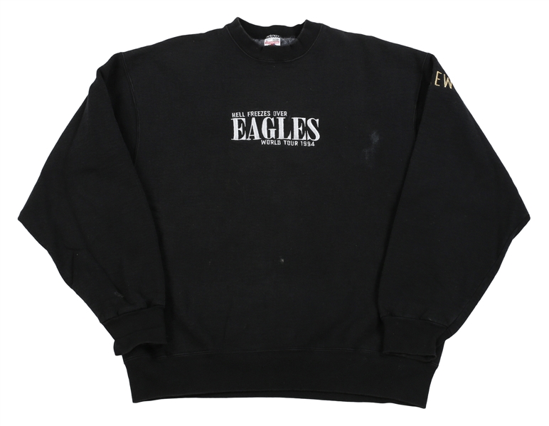 Eagles 1994 Hell Freezes Over World Tour Black Crew Sweatshirt