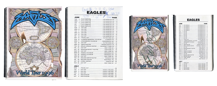 Eagles 1996 Lot of 2 Final Leg Hell Freezes Over Tour Itineraries