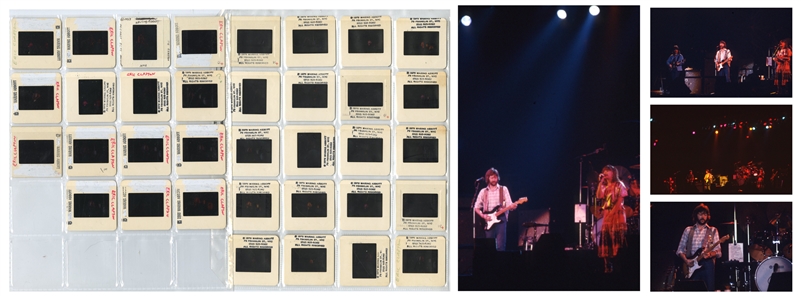 Eric Clapton & Linda Ronstadt 1978 Lot of 35 Color Slides Live In Concert With Transfer Rights