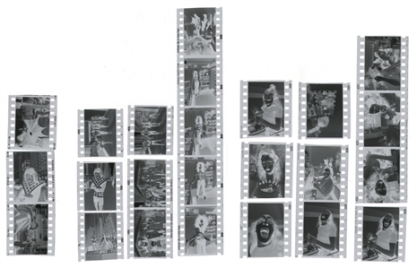 KISS 1974 Lot of 3 Rare BW Contact Sheets & Partial Negatives of KISS On The Way To Central Park With Transfer Rights