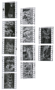 KISS 1974 Lot of 3 Rare BW Contact Sheets & Partial Negatives of KISS On The Way To Central Park With Transfer Rights