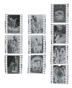 KISS 1975 Lot of 2 BW Contact Sheets & Partial Negatives of KISS With The Cadillac, MI Fire Department With Transfer Rights