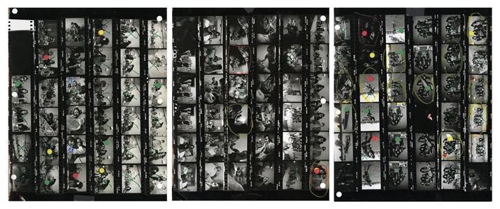 KISS 1975 Lot of 3 BW Contact Sheet & Partial Negatives of KISS During The Cadillac, MI City Council Meeting With Transfer Rights