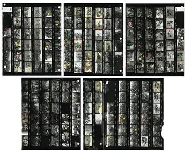 KISS 1975 Lot of 5 Very Rare BW Contact Sheets & Partial Negatives of KISS at Cadillac High School With Transfer Rights