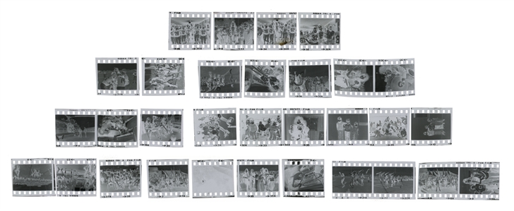 KISS 1975 Lot of 5 Very Rare BW Contact Sheets & Partial Negatives of KISS at Cadillac High School With Transfer Rights