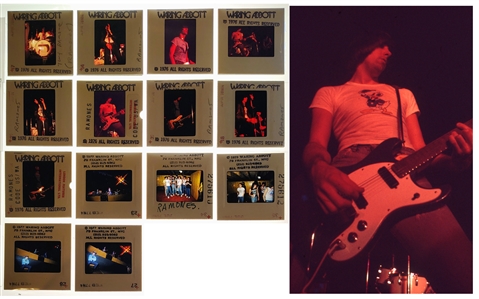 The Ramones 1976-1977 Lot of 13 Color Positive Live & Backstage Slides With Transfer Rights